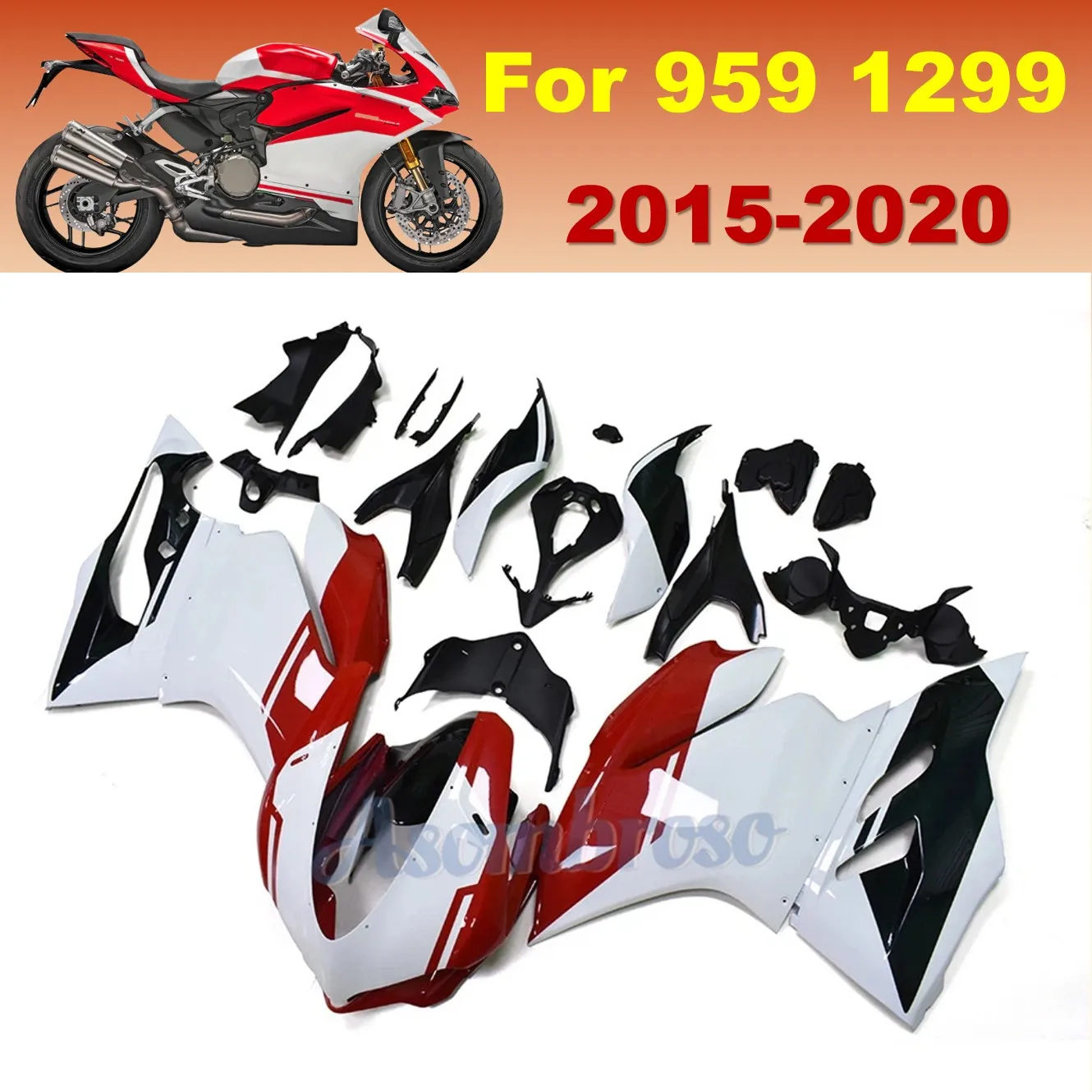 

959/1299 Panigale Fairing Kit 959 2016-2020 1299 2015-2018 Motorbike Aftermarket Bodykit Replacement