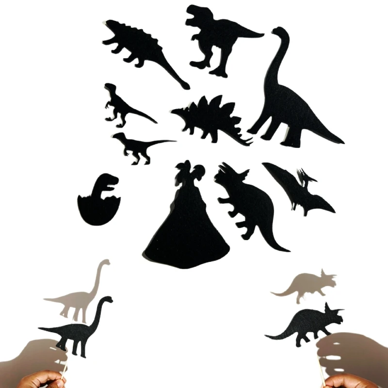 Early Childhood Dinosaur Shadow Play Stories Large Animal Shadow Puppets Play Birthday Party Gifts