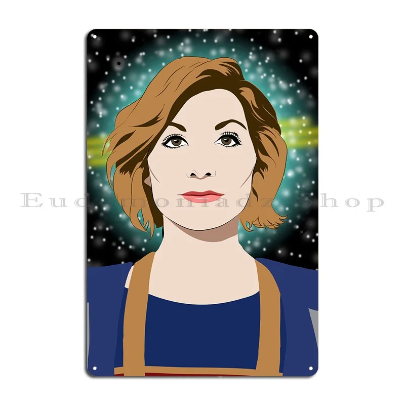 Jodie Whittaker As Dr Who Metal Sign PaintingKitchen Party Club Printed Vintage Tin Sign Poster