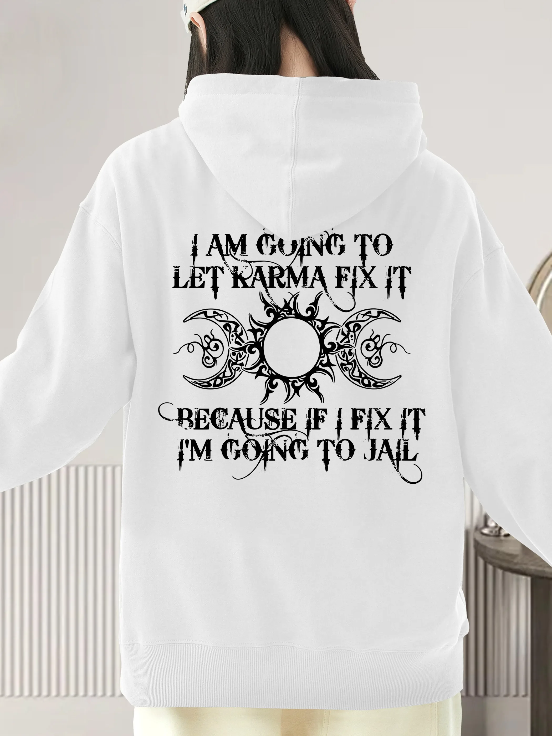 

Sun Moon Graphic Printing Autumn and Winter Pure Cotton Men's and Women's Hoodies Casual Outdoor Street Sports Training Brand