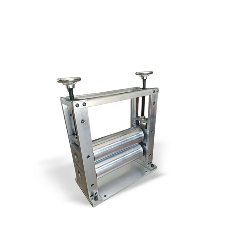 Máquina Aplanadora Manual de Doble Rodillo Pequeña, Máquina de Alimentación y Arrastre Auxiliar Sin Motor