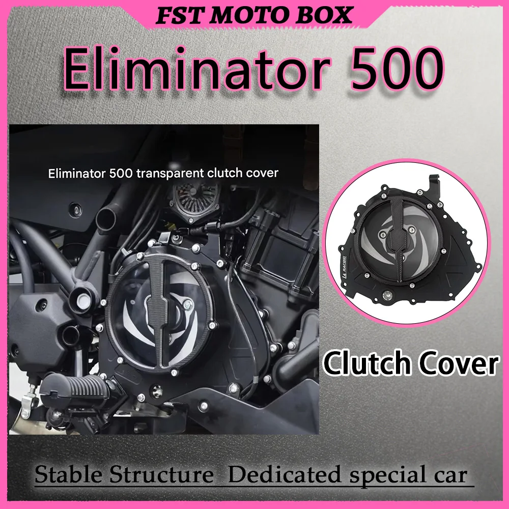 FOR Retro Durable Transparent Clutch Housing Cover Modification Part for Eliminator 500 Motorcycle Clear Cover Accessory