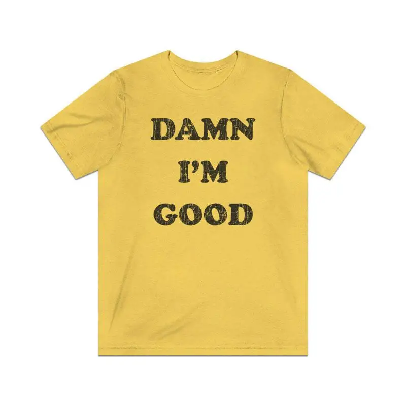 

Винтажная мужская футболка Damn I'm Good 1980 года