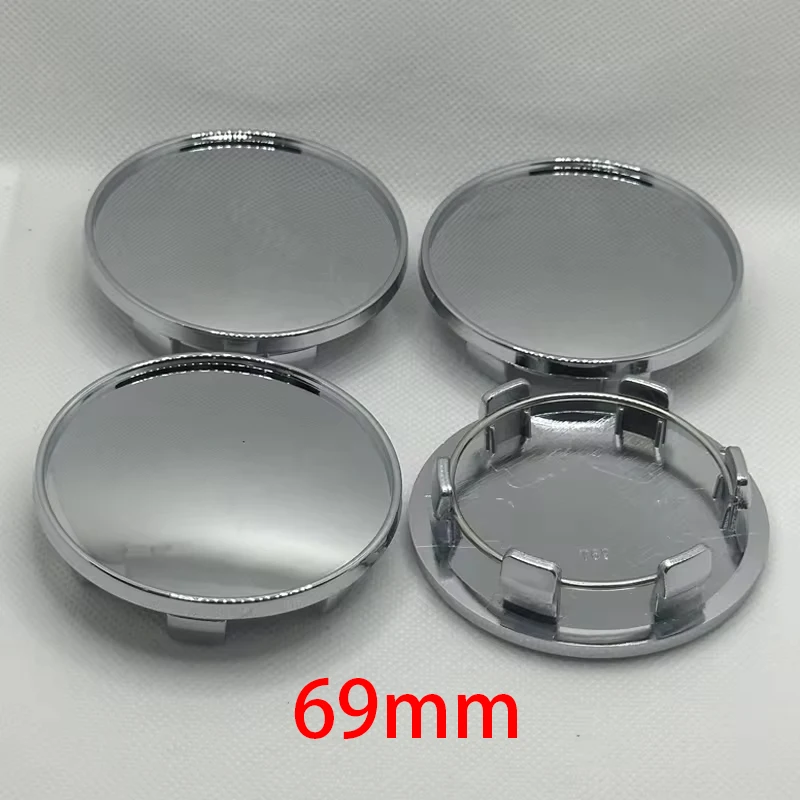 4Pcs/Set Blank No Logo 69mm Wheel Center Cap For Audi Rim Hub Centre Caps Hubcap Cover Accessories Fit 65mm Car Wheels Sticker