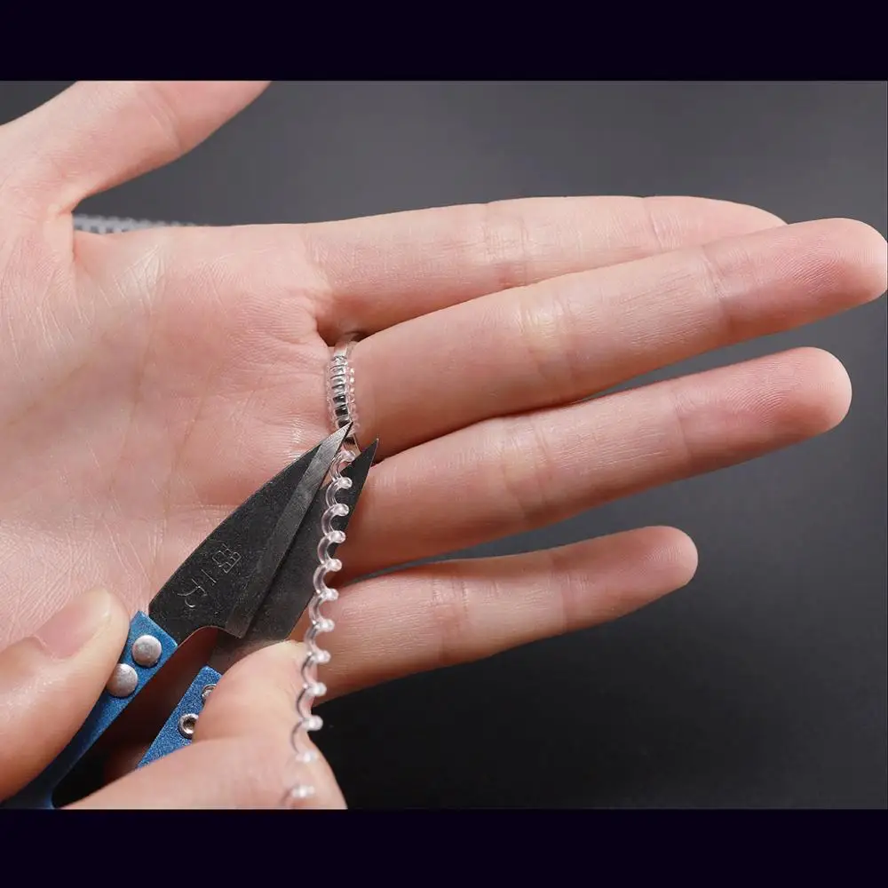 4pcs/lot Transparent Spiral Based Ring Tools Spring Coil Ring Size Adjuster Guard Tightener Reducer Resizing Tool For Jewelry