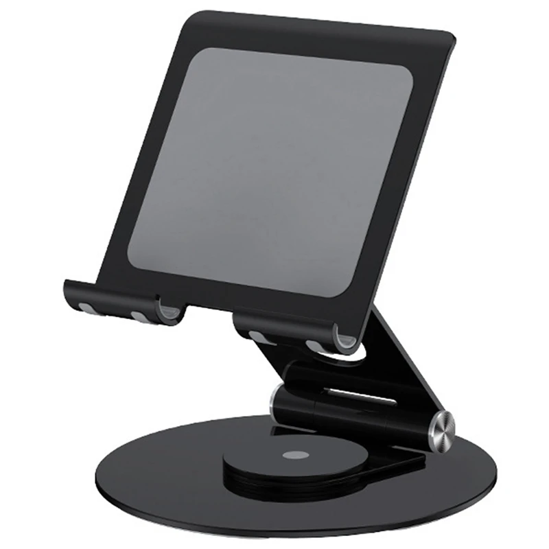 

Adjustable Tablet Stand, 360° Swivel Base Aluminum Alloy Desktop Stand For 4-13 Inch Tablets