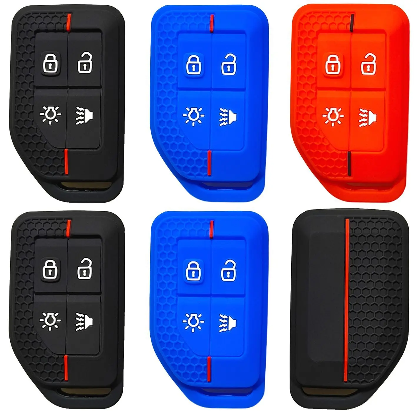 

Honeycomb shockproof silicone key bag suitable for Volvo FM18 large truck, FMFH tractor, FH16 remote control, 4 buckles