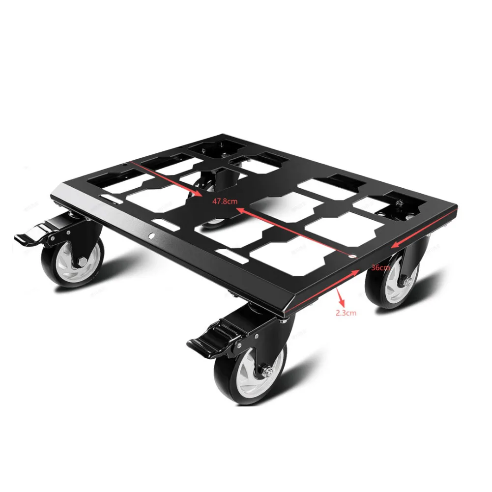 Heavy Duty Tool Box Dolly Cart For Packout Storage System No Drill Iron Frame With Brake Wheels 200 Lbs Capacity Workshop Trolle