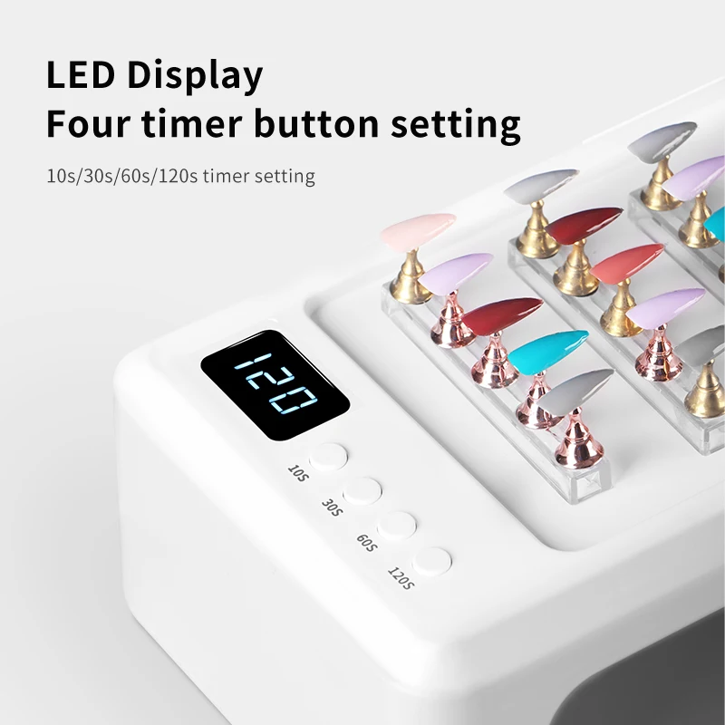 72 W LED UV-nagellamp voor het uitharden van alle gelnagellak Bewegingsdetectie-manicure 60 LEDS Nageldrogerlamp met grote ruimte Salongereedschap