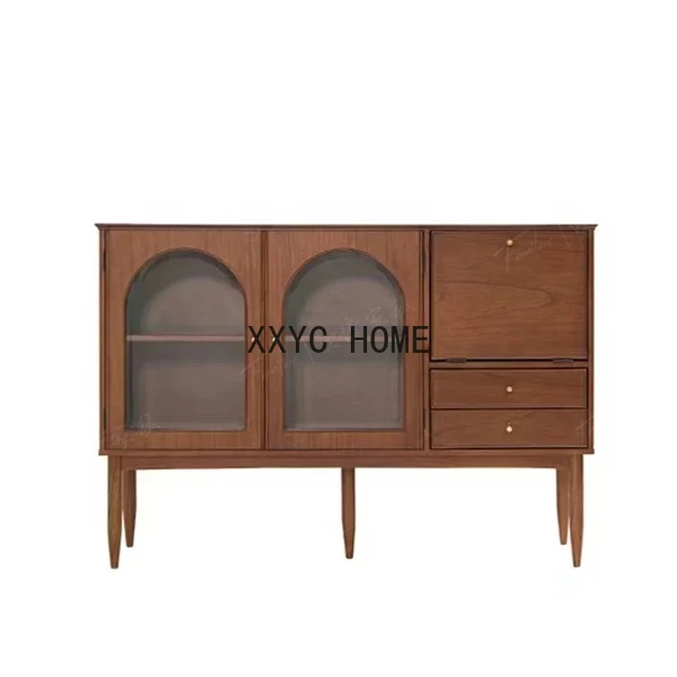 

Solid Wood Vintage Sideboard Cabinet French High-End Curio Cabinet Living Room Design Home Locker