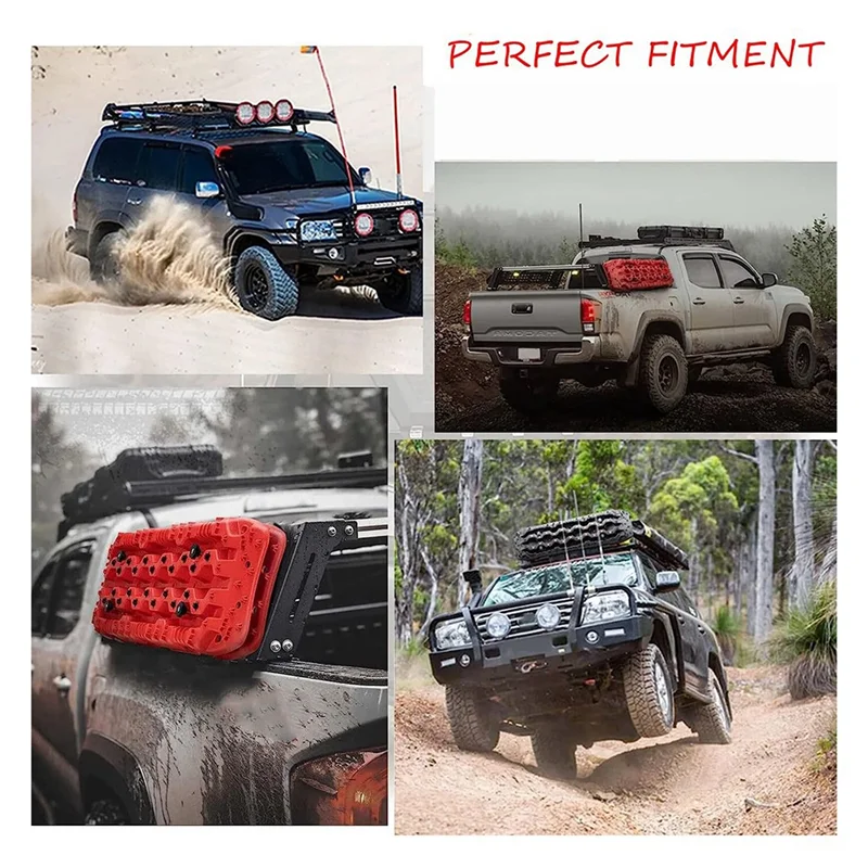 

Universal Car Recovery Board Mounting Pins Base Plates Kits Easy-To-Install Escape Board Mount Safetys Traction Board