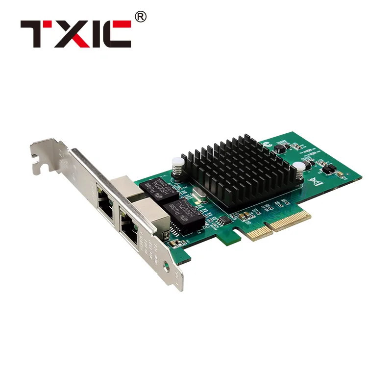 

Dual Ports PCIe Server Card Gigabit Lan Network Adapter 10/100/1000Mbps NIC with Chipset Intel 82576