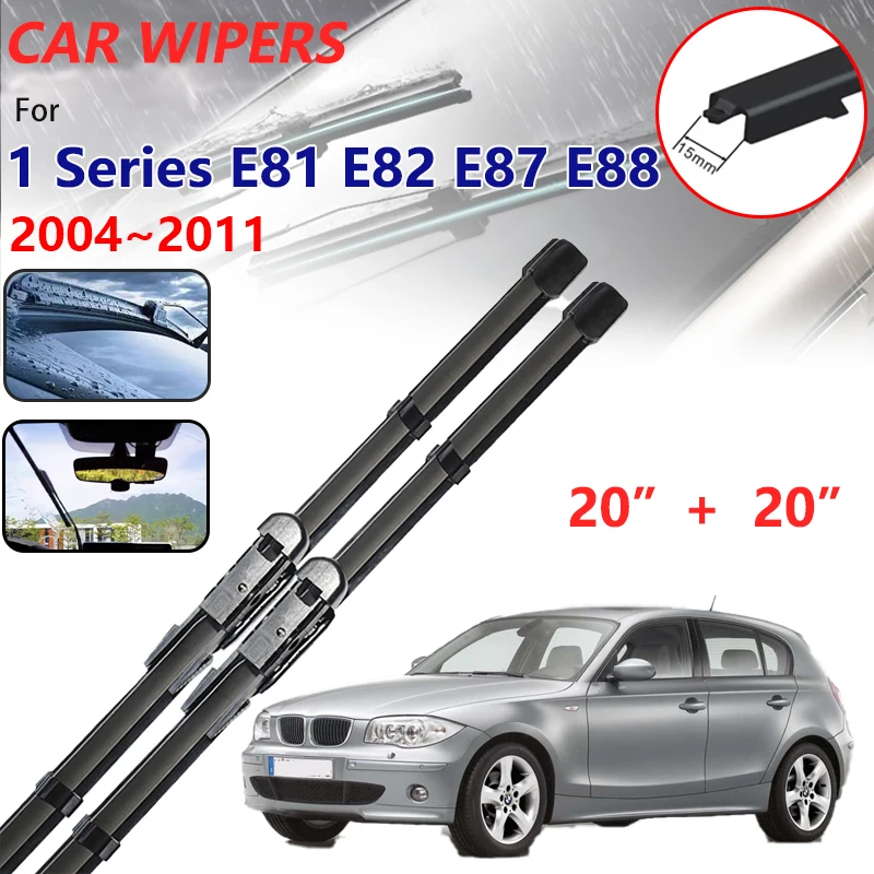 Car Wiper Blade For BMW 1 Series E81 E82 E87 E88 2004~2011 2010 2009 Window Windshield Strip Refill Auto Spare Part Accessories