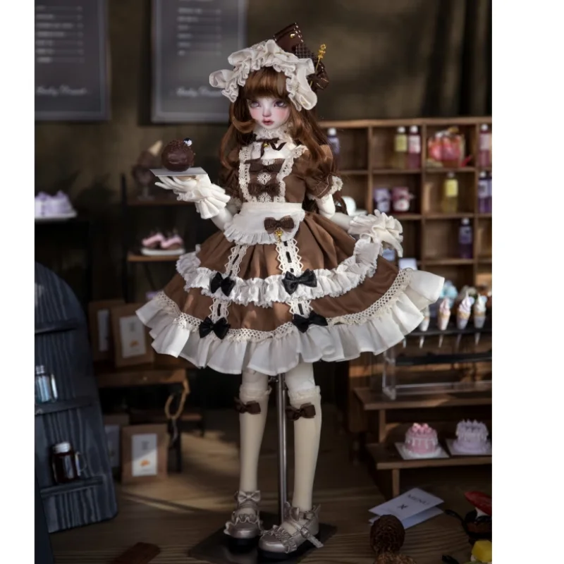 Sukienka dla lalki BJD, ubranka dla lalki 1/4 MSD MDD, akcesoria do przebierania lalki, prezent dla lalki, ubrania DIY Lolita (bez lalki)