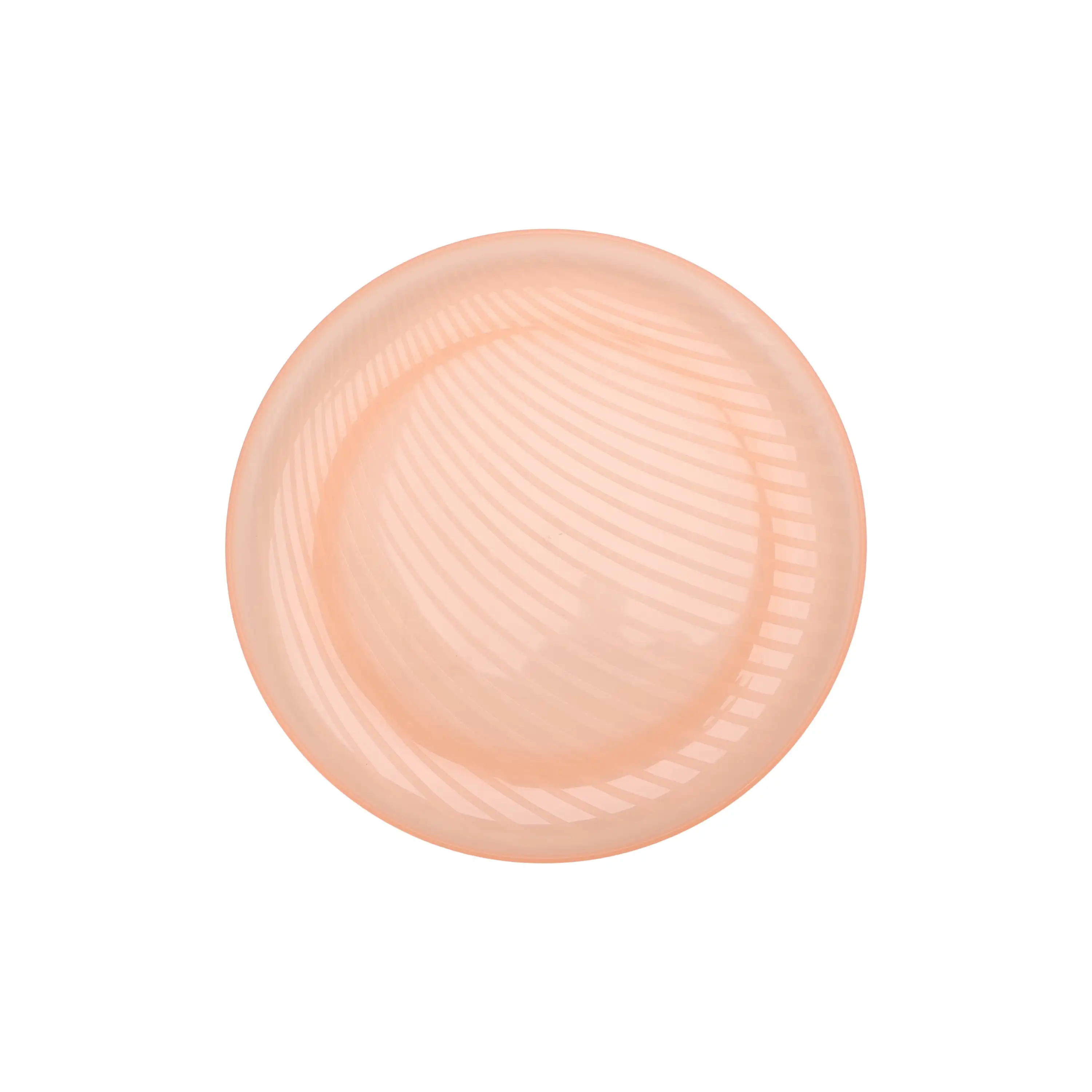 Pink Round Plastic Swirl Pattern Plate, 10.5 inch