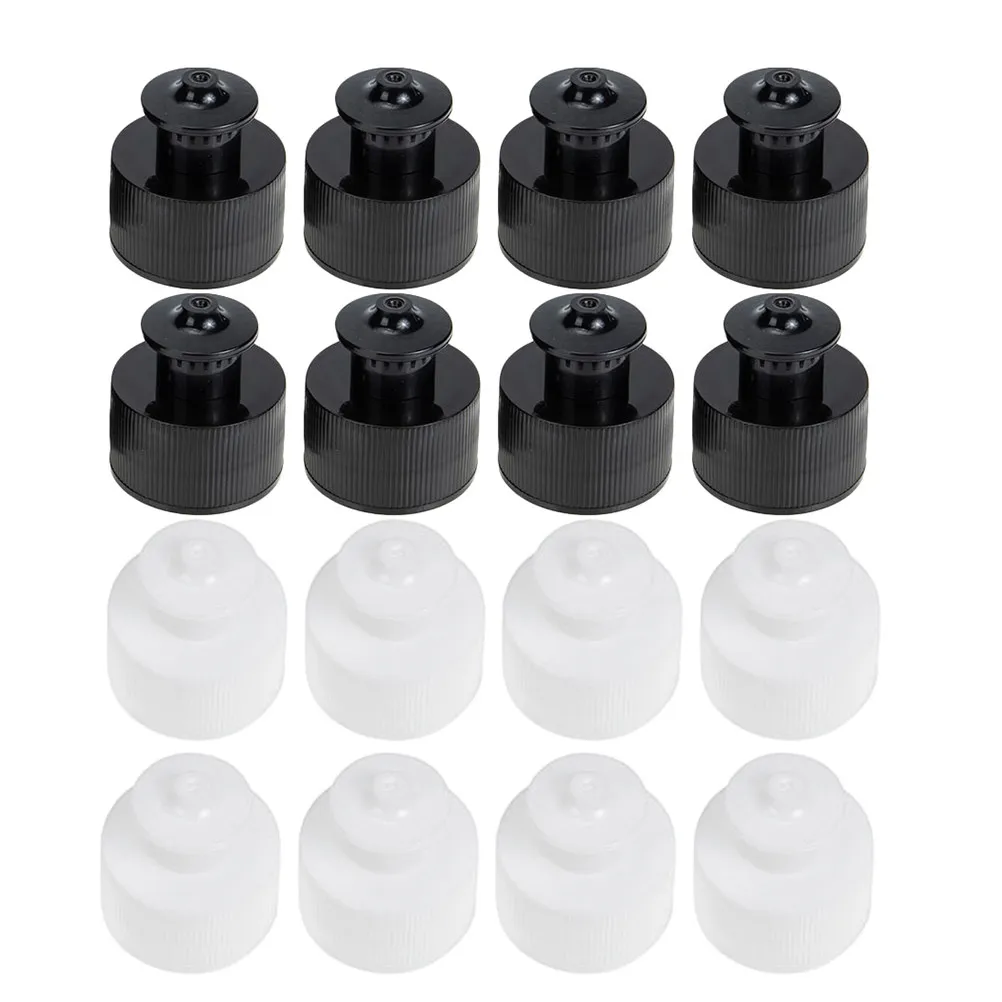 30Pcs Push Pull Bottle Caps for Water Soda Beverage Bottles Leak-Proof Reusable Sports Bottle Lids Longlasting Plastic