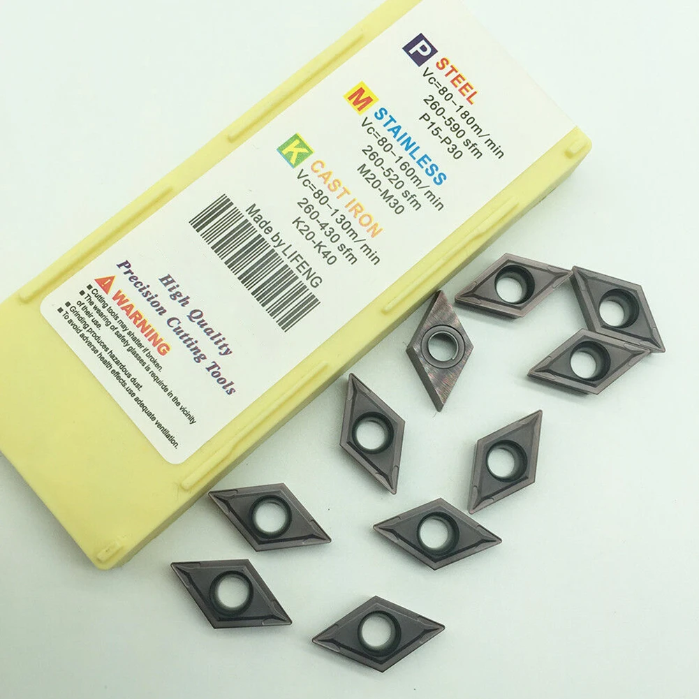 Immagine 5: Inserti in carburo pratici, 10 pezzi/scatola, accessori CNC DCMT11T304 LF6018, ricambi per tornitura domestica, pratici.