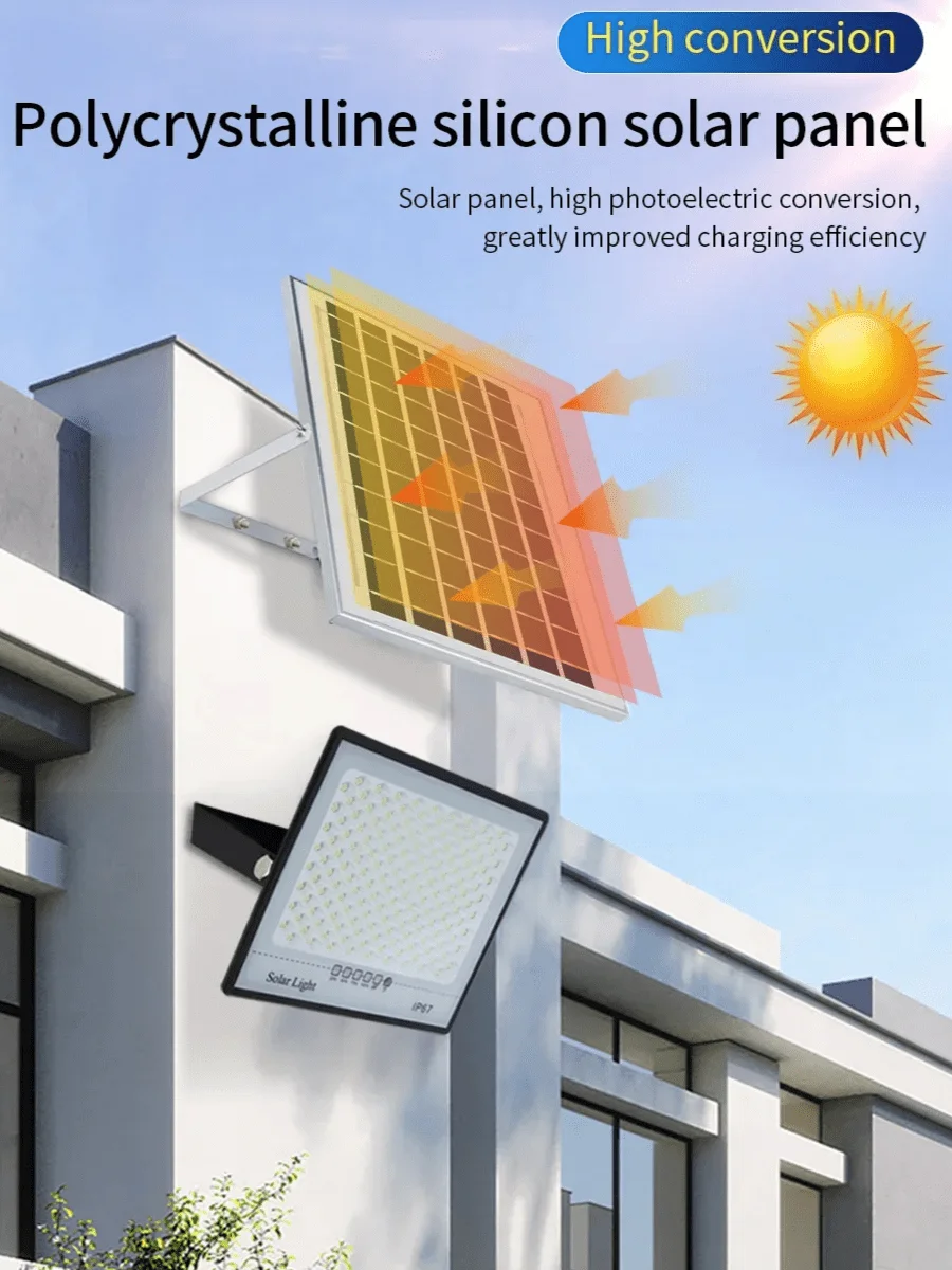 

Солнечный прожектор с дистанционным управлением IP65, водонепроницаемые солнечные прожекторы для Уолл-стрит, сада, двора, пейзажа, модернизированный яркий светодиодный светильник Secu