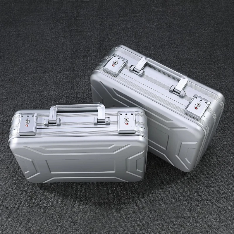 

Высококачественный деловой портфель из алюминиевого сплава, портативный портативный ящик для денег с паролем, цельнометаллический ящик для инструментов, чемодан