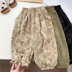 Children's Pants Summer New Girls Mosquito-proof Pants Children Cotton and Linen Bloomers Boys Baby Summer Thin Trousers Tide