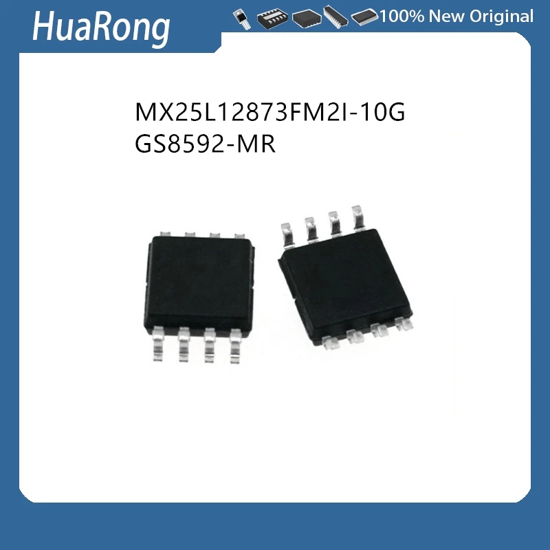 10Pcs/Lot   MX25L12873FM2I-10G  25L12873FM2I 25L12873F GS8592-MR GS8592  SOP8