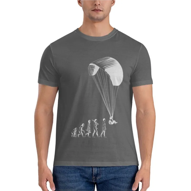 Paragliding evolution Fitted T-Shirt custom t shirt t shirts for men