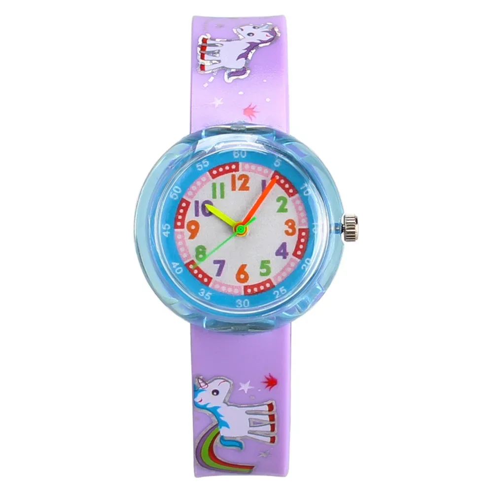 Relojes de poni de dibujos animados para niños, lindo reloj de león/dinosaurio, accesorios de tiempo de aprendizaje para bebés, niños y estudiantes,