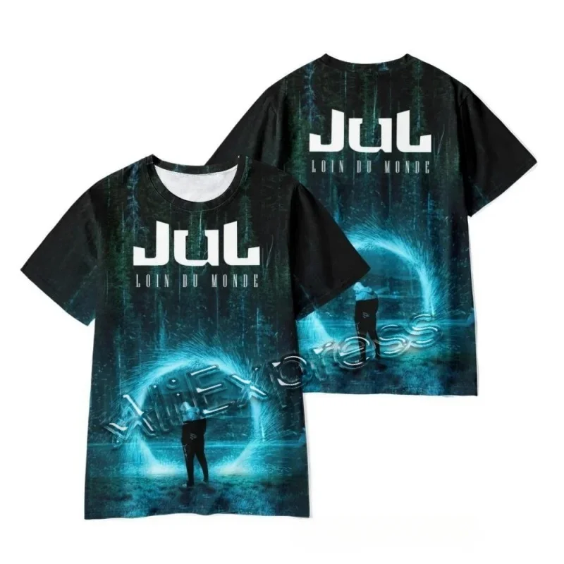 شعبية مغني الراب JuL ألبوم جديد ثلاثية الأبعاد مطبوعة تي شيرت الصيف الرجال/المرأة الهيب هوب الاتجاه قصيرة الأكمام تيز ملابس الشارع الشهير المتضخم #3