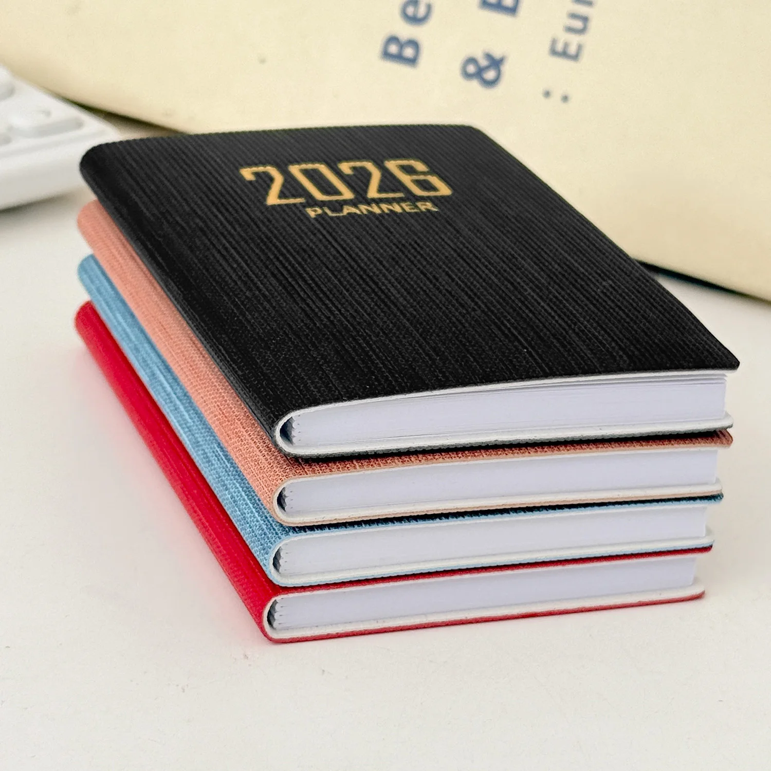 2026 365-Day المحمولة A7 جيب مخطط غطاء بولي يوريثان الجدول اليومي الأسبوعي دفتر التقويم مجلة الكتب اللوازم المكتبية المدرسية #6