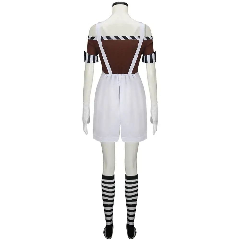 Abiti da donna Oompa in Costume da lavoratore di fabbrica di cioccolato Loompa con parrucca