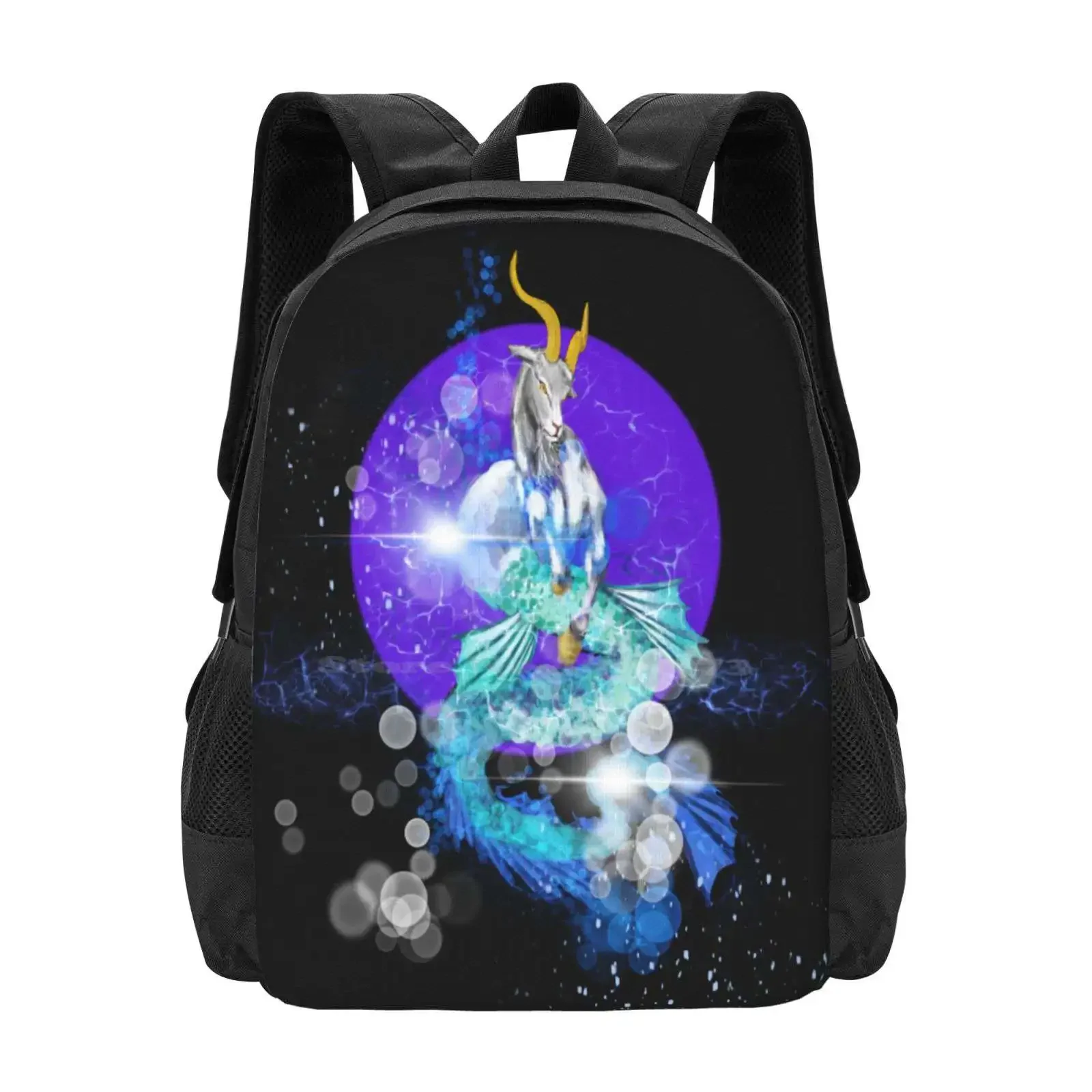 

Capricorn Aquatic Hot Sale Schoolbag Backpack Fashion Bags Sea Goat Badass 3Rd Earth Sign Industrious Practical Reliable