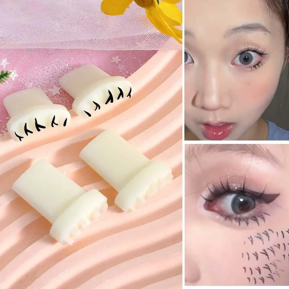 

Natural Eyelash Stamp Stencil Beginners Easy False Eyelash Print Tool Lazy Quick Make Up Under Eyelash Stamper Makeup Tools