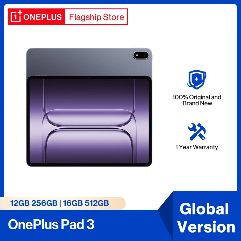 

Планшет OnePlus Pad 3, глобальная версия Snapdragon 8 Elite, 13,2-дюймовый дисплей, 144 Гц, разрешение 3,4K, 8 динамиков, Wi-Fi 7, Android 15