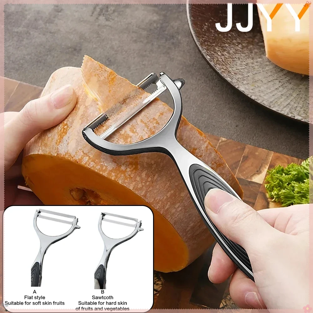 JJYY Stainless Steel Paring Knife Vegetable Peeler Fruit Chopper Kitchen Multifunctional Grater for Home Use