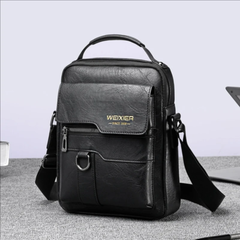 

Brand Men Shoulder Bag for 9.7" ipad Men PU Leather Flaps Men's Crossbody Bags Business Flap Male Solid Messenger Bag Travel Bag