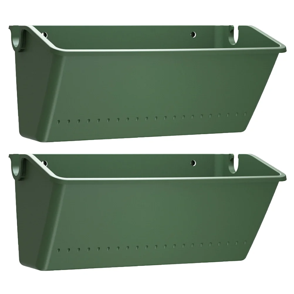 2 PCS Wall Pots PP Material Ventilated Draining Holes 16 20mm Pipe Slot 10kg Capacity Vertical Garden Balcony Patio