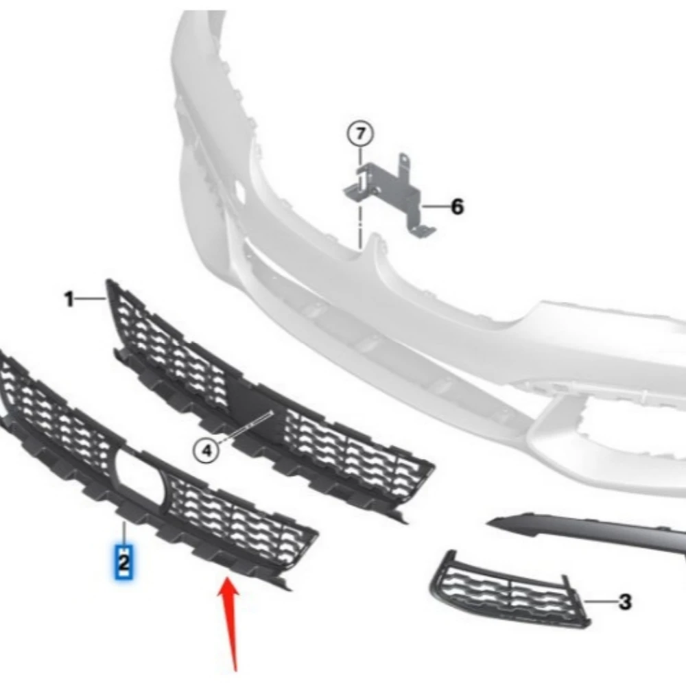 FRONT BUMPER VENT 51118075370 51118075370 For BMW 7 Series G11 G12 2016-2018 Sports Version