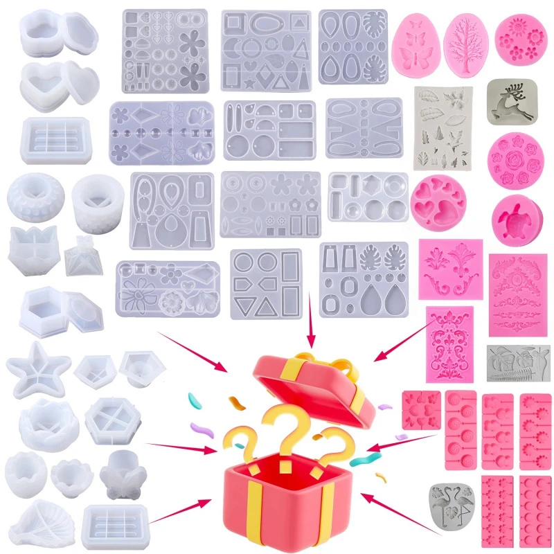 2026 NEW HOT Silicone Mold Blind Box,Random Epoxy Resin Moulds Blessing Bags, Random1PC/3PC Silicone Mold For Handmade DIY