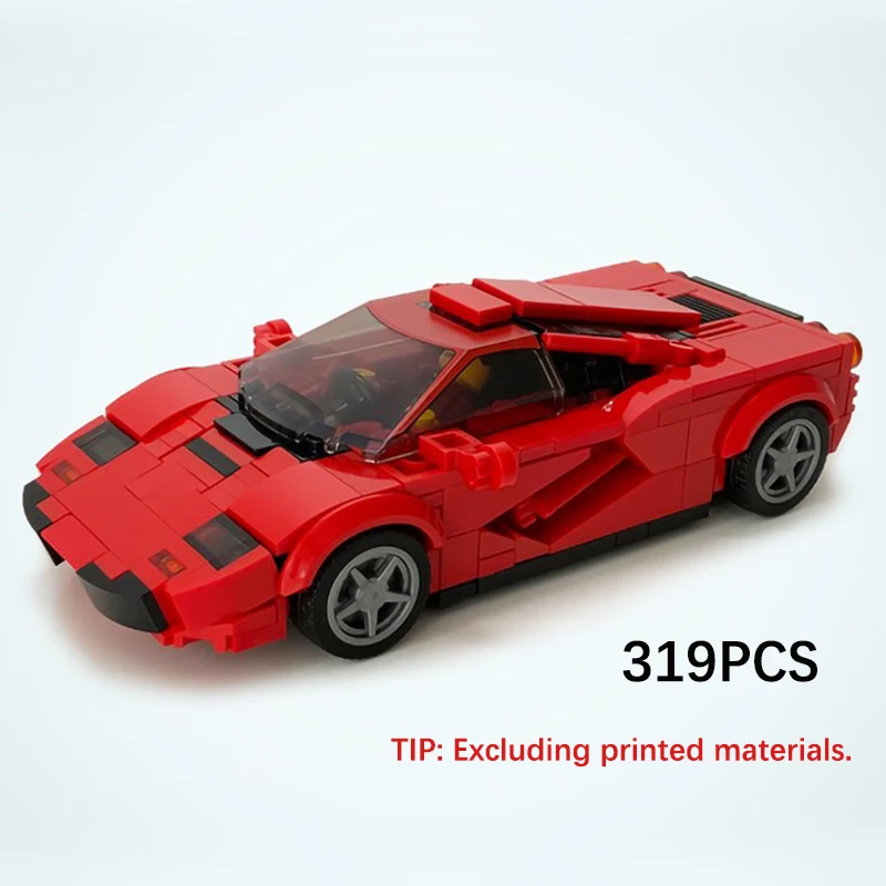 Modèle de voiture de course F1 MOC-69431, briques de construction à assembler, 319 pièces, cadeaux de technologie modulaire, jouets créatifs DIY