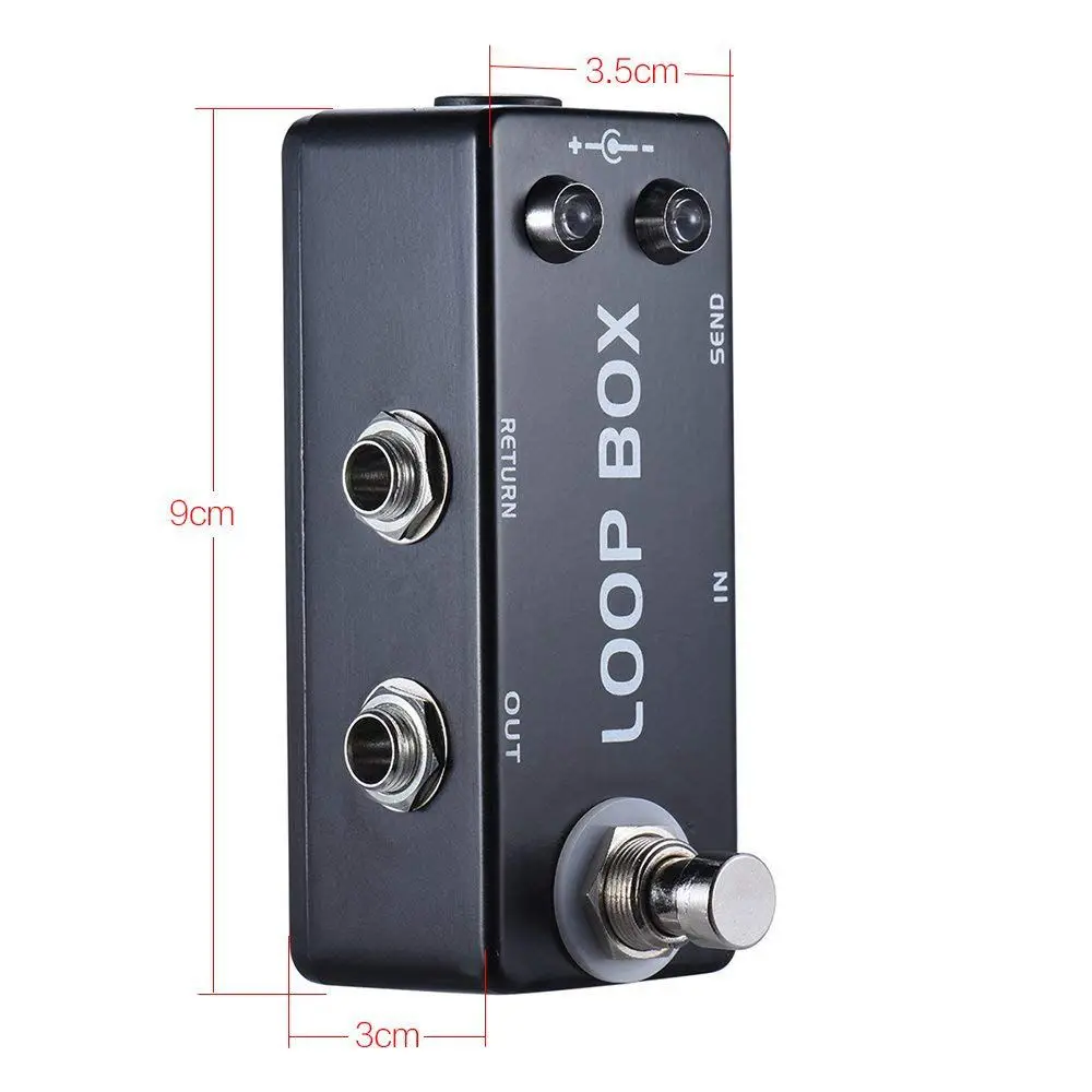 Mosky Mini Pedal de efecto de guitarra Loop Box Switcher Selección de canales True Bypass