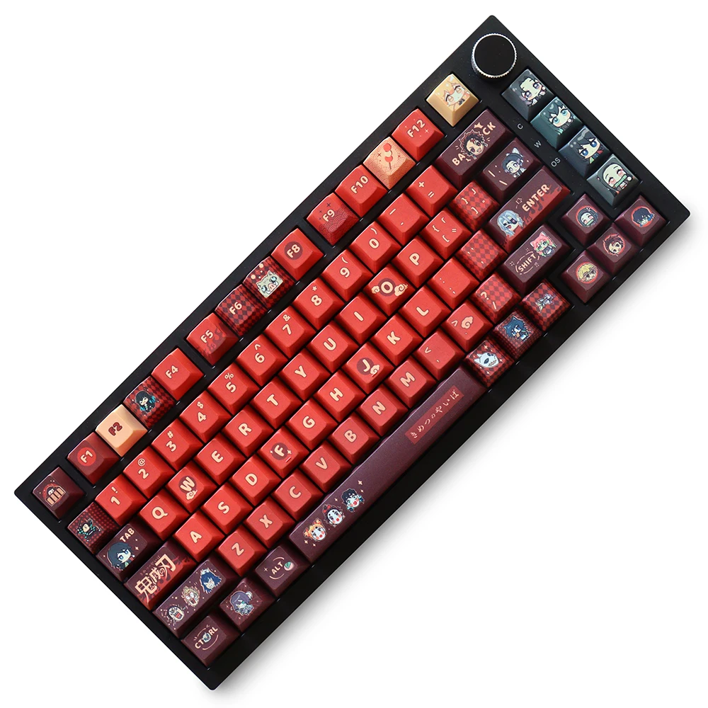 

Anime Theme Keycaps 129 Keys Cherry Profile PBT Material Five Side Dye-Sub Keycaps for61/87/104/108Mx Switch Mechanical Keyboard
