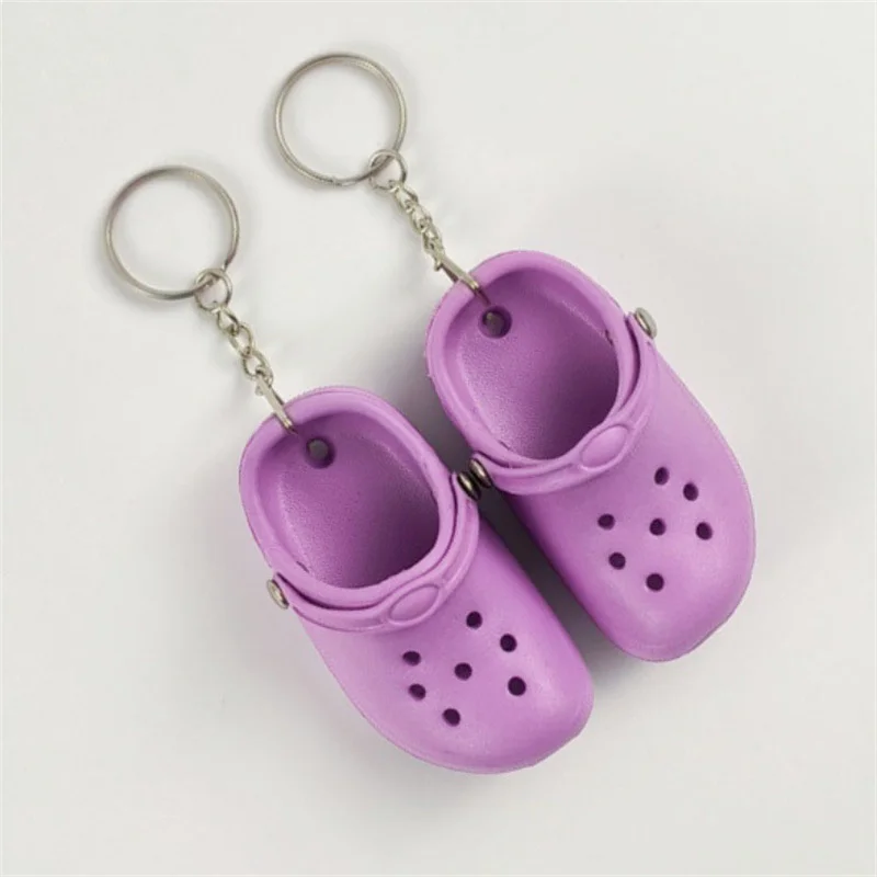 2 pz/paia carino 3D Mini Eva Beach Hole Little Shoe portachiavi per ragazza regalo accessori portachiavi portachiavi galleggiante Charm