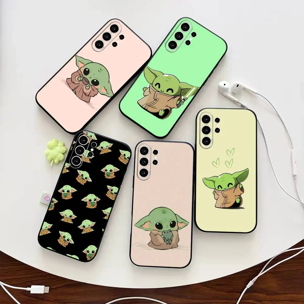 Cute Baby Y-Yoda   Phone Case For Samsung S25,S24,S21,S22,S23,S30,Ultra,S20,Plus,Fe,Note,10,9,5G Black Cover