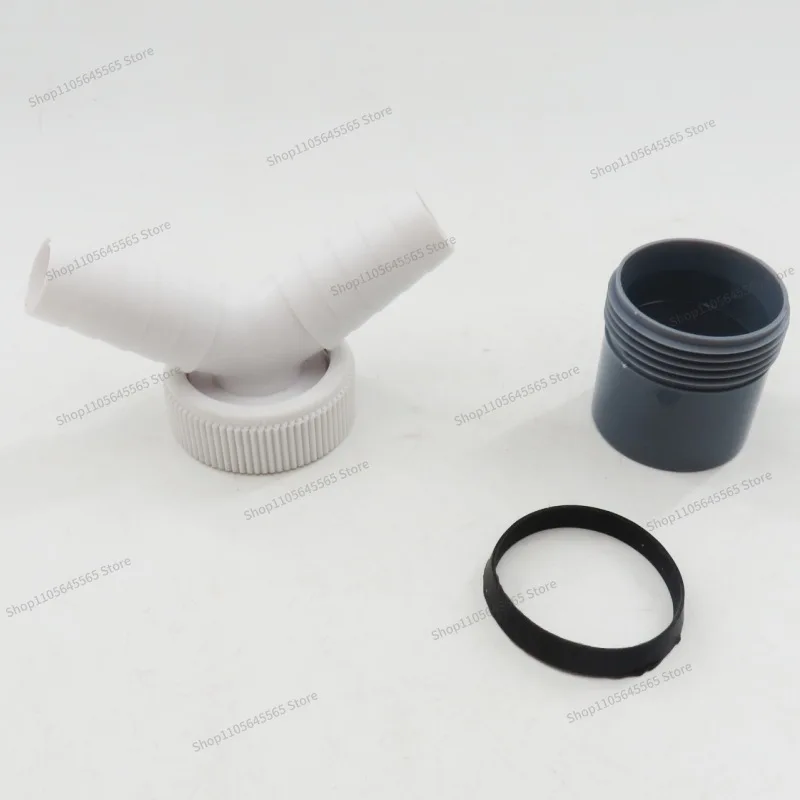 For DN40 Tee Connector with Washer, Washing Machine Drain Sewer Pipe Accessories, Dishwasher Water Pipe Connection