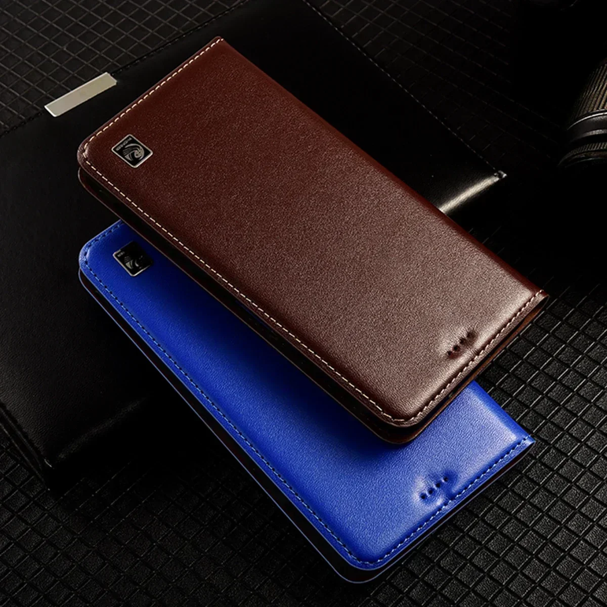 

Nappa Genuine Leather Wallet Phone Case For Huawei Mate 40 40E 50 50E 60 Pro Plus Lite S RS Magnetic Flip Cover Book