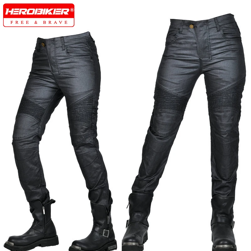 

Женские мотоциклетные джинсы, мотоциклетные брюки с покрытием в стиле ретро, брюки для гонок на мотоциклах с защитой от падения и защитным снаряжением CE