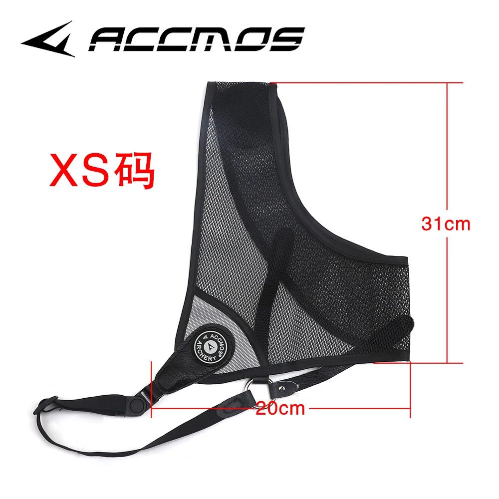 ACCMOS Archery Chest Protection Left/Right Hand Adjustable Breathable Durable Fabric for Traditional Recurve Bow Arche