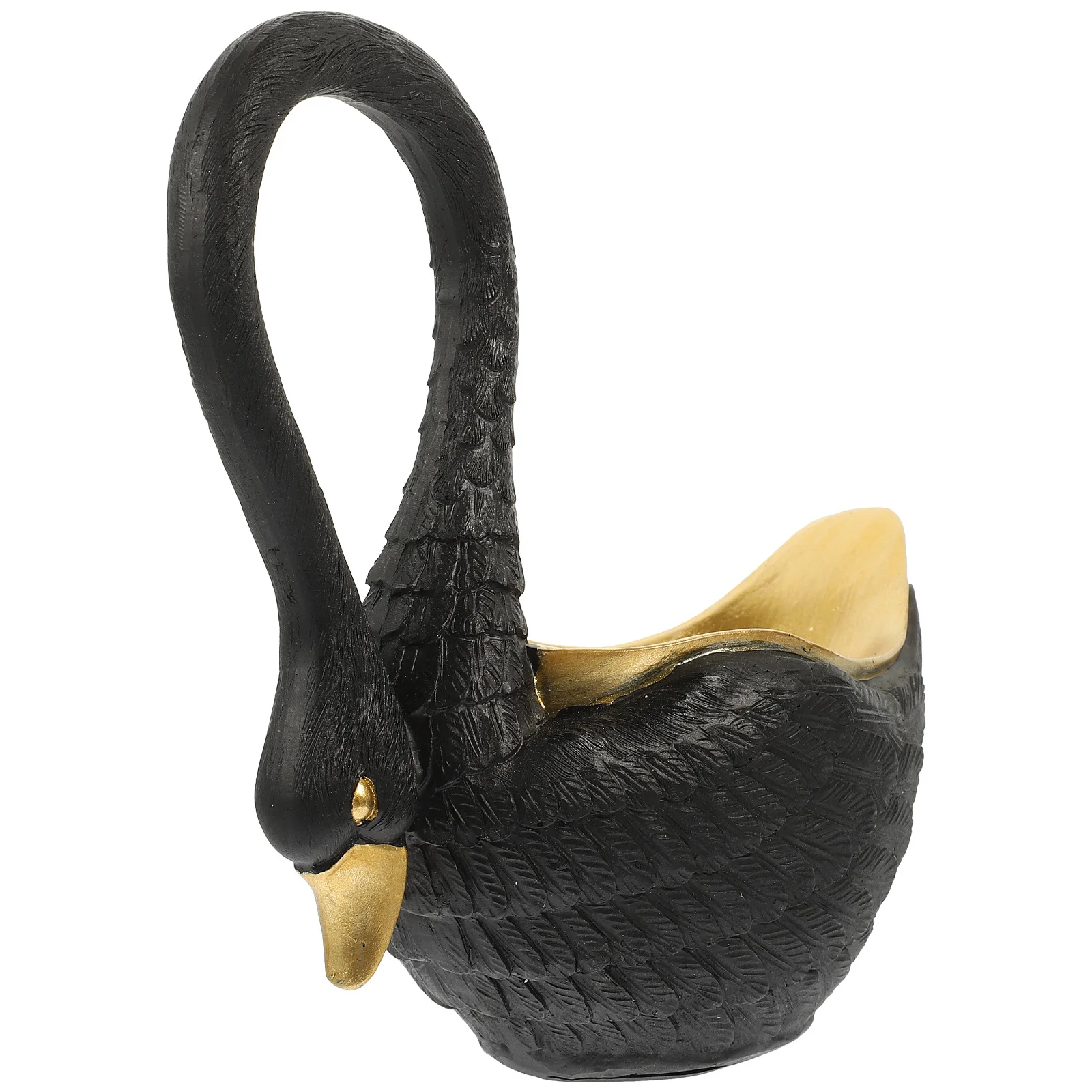 

Swan Theme Trinket Dish Resin Jewelry Storage Holder Key Ring Earring Tray Desktop Organizing Sundries Container Table