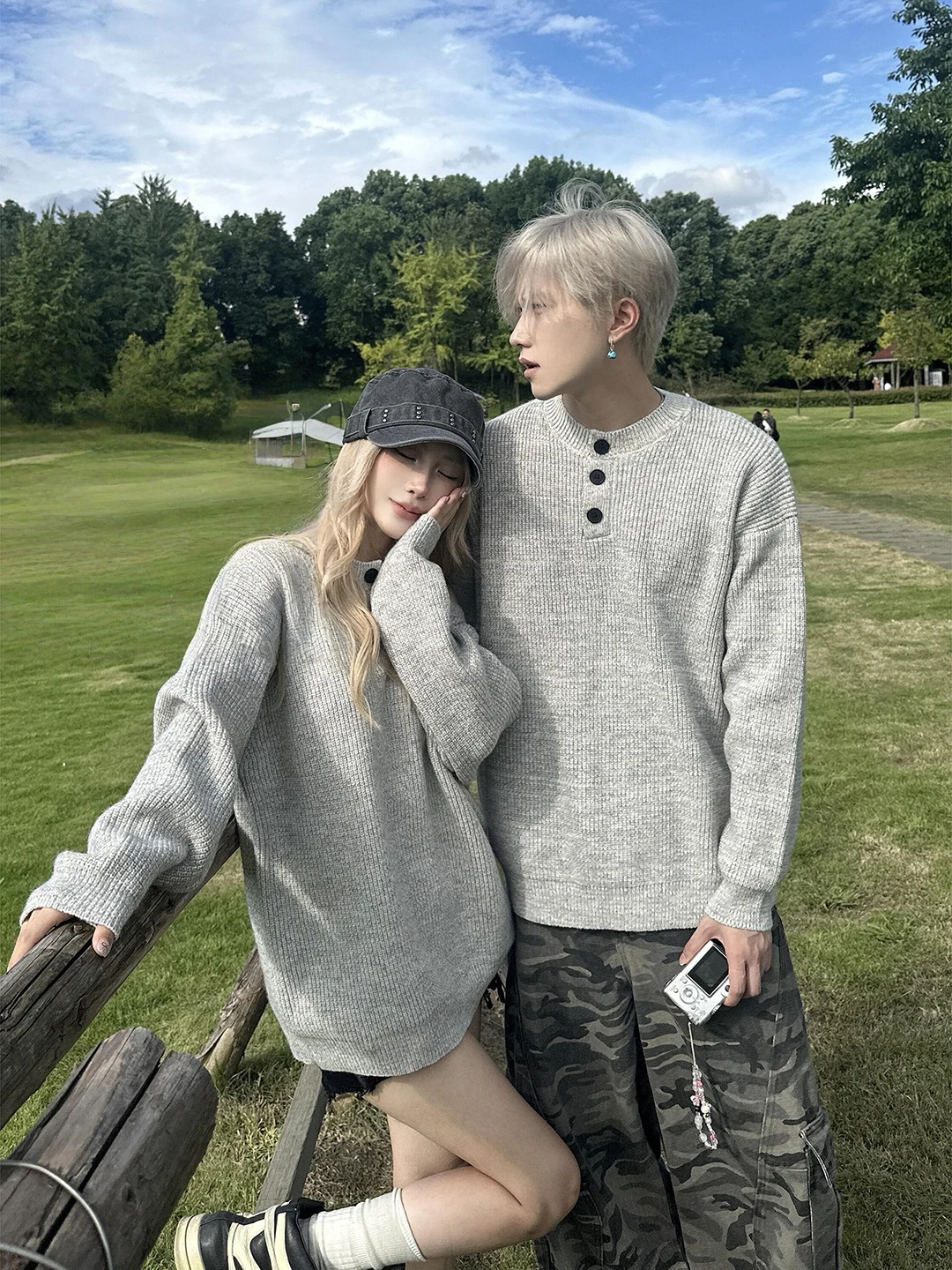 

Мужской трикотажный свитер Light ey Henry Collar в американском ретро-стиле, весенне-осенний, из мягкого полиэстера, повседневный, с длинным рукавом, для пар