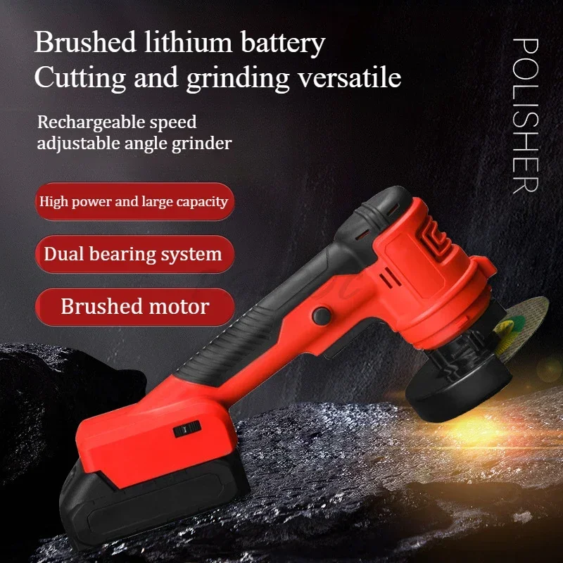 Multi Functional Angle Grinder Lithium Battery Metal Polishing Machine Cutting Machine Household Electric Tool